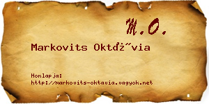 Markovits Oktávia névjegykártya